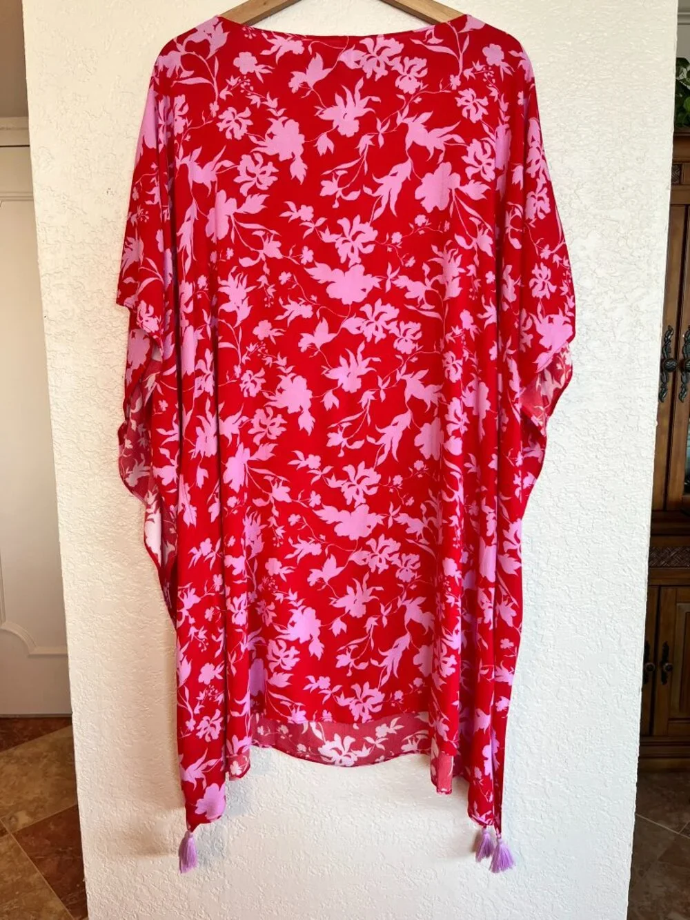 Anthropologie Nicola Tassled Beach Cover-up Kaftan, Size M